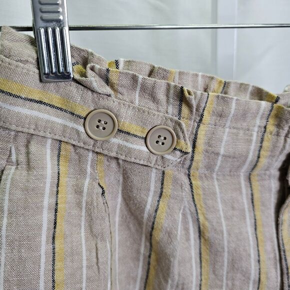 Definitions by d. jeans Striped Flowy Linen Shorts Size Medium - Picture 5 of 10